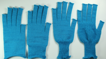 Automated knitting gloves