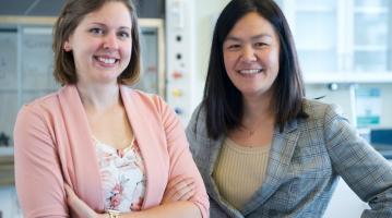 Elise Strobach and Professor Evelyn Wang